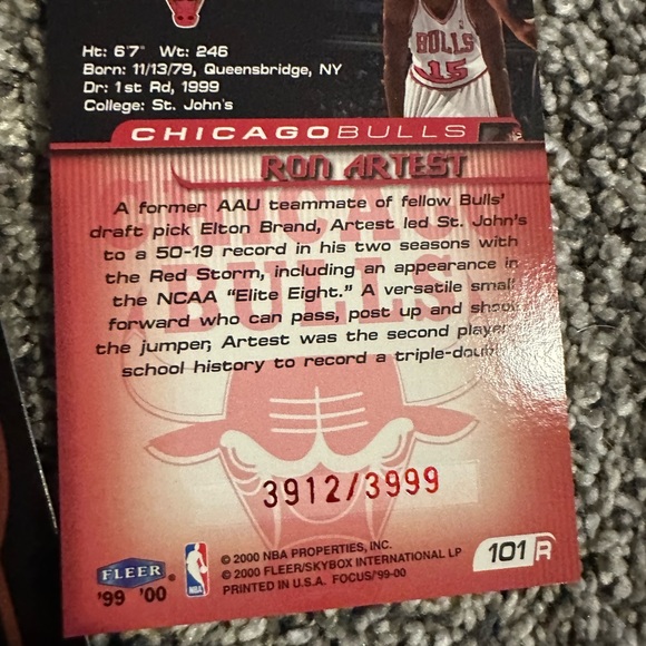 Lot of 19 Ron Artest basketball cards with Rookies Chicago Bulls - Picture 7 of 8